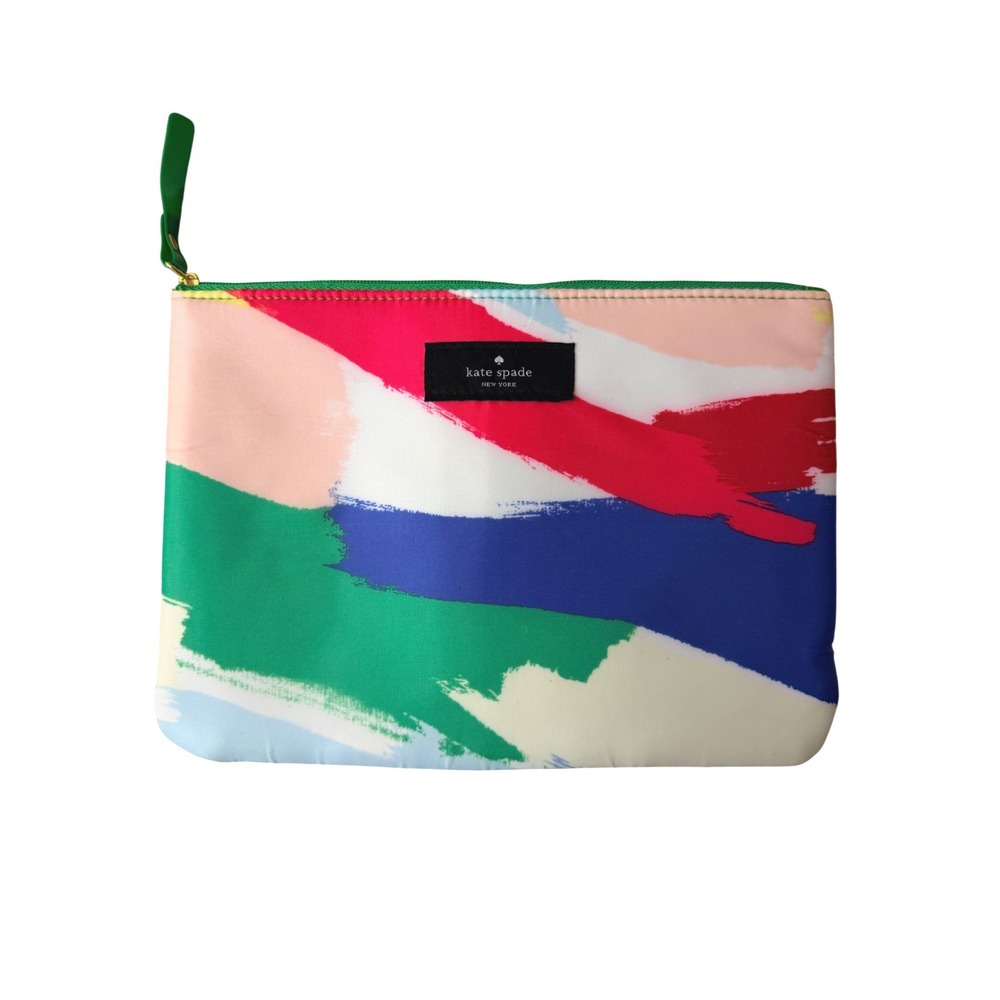 Kate Spade Pouch Abstract Brushstroke Multicolor Nylon Size OS